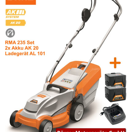 STIHL RMA 235 Akku Rasenmäher Set mit 2x AK 20 + AL 101 – Detailansicht