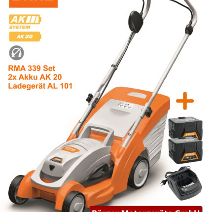 STIHL RMA 339 Set Akku Rasenmäher mit 2x AK 20 + AL 101 – Detailansicht