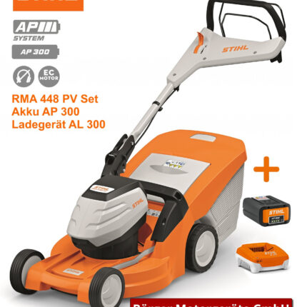 STIHL RMA 448 PV Set Akku Rasenmäher mit AP 300 und AL 301 – Detailansicht