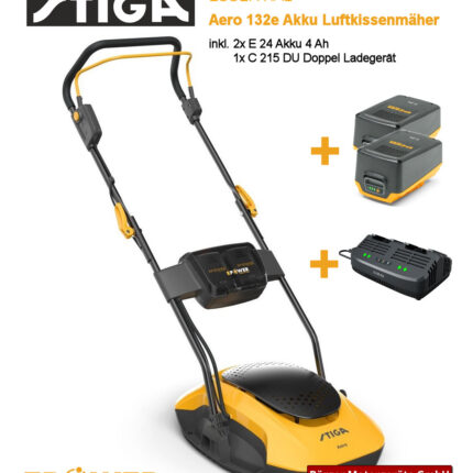 Stiga Aero 132e Luftkissenmäher inkl. Ladegerät und 2x Akku – Detailansicht