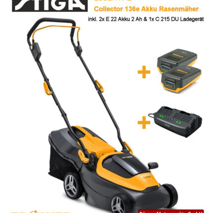 Stiga Collector 136e Rasenmäher inkl. Ladegerät und 2x Akku – Detailansicht