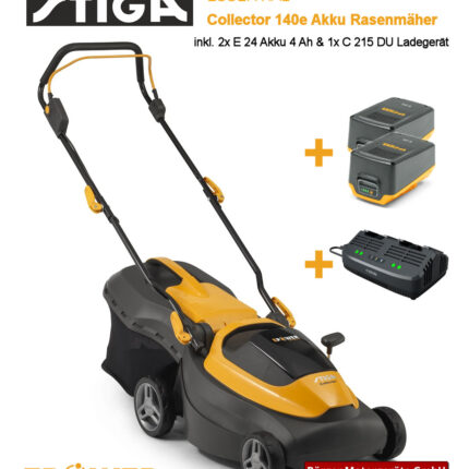 Stiga Collector 140e Rasenmäher inkl. Ladegerät und 2x Akku – Detailansicht