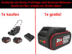 Kress KG748 Rasenmäher mit 2x Akku KAB04 + Ladegerät KAC04