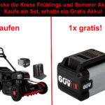 Kress KG760E Akku Rasenmäher inkl. Akku und Ladegerät – SET