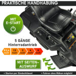 BRAST Benzin Rasentraktor Aufsitzmäher 5,15kW – Detailansicht