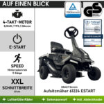 BRAST Benzin Rasentraktor Aufsitzmäher 5,15kW – Detailansicht