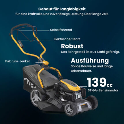 STIGA Combi 748 SE Selbstfahrender Rasenmäher – Detailansicht