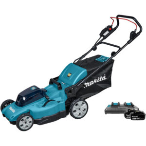 Makita DLM480PT2 Akku-Rasenmäher 2x18V / 2x 5,0 Ah Akku + Ladegerät – Detailansicht
