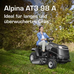 Alpina AT3 98 A - Benzin-Rasentraktor – Detailansicht