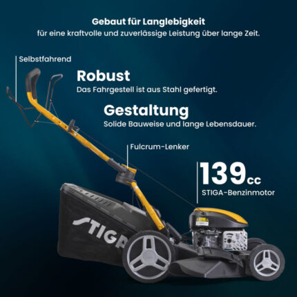 STIGA Combi 748 S Selbstfahrender Rasenmäher – Detailansicht