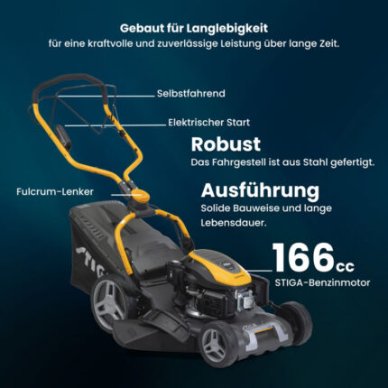 STIGA Combi 753 SE - Rasenmäher mit 4-in-1 Antrieb, Benzinmotor – Detailansicht