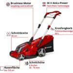 Einhell Akku-Rasenmäher RASARRO 36/42 Kit Power X-Change – Detailansicht