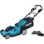 Makita Akku-Rasenmäher 2x18V, 53 cm, 70 l, Akku, Ladegerät, Zubehör – Detailansicht
