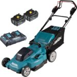 Makita Akku-Rasenmäher 2x18V, 53 cm, 70 l, Akku, Ladegerät, Zubehör – Detailansicht