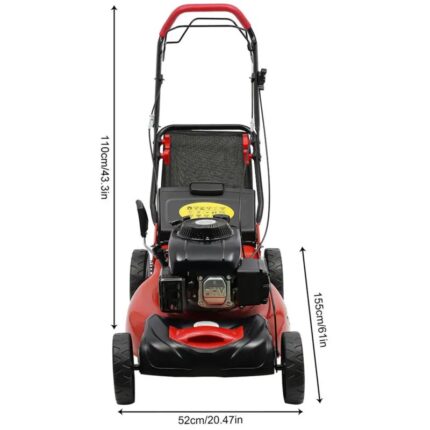Benzin-Rasenmäher 51cm Schnittbreite 5,5 PS Elektrostart Mulch – Detailansicht