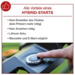 Scheppach Benzin Rasenmäher MS225-53E 6PS mit Antrieb + E-Start 53cm – Detailansicht