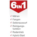 Scheppach Aufsitzrasenmäher MR230 6PS 61cm 150L Fangsack Hybrid-Start – Detailansicht