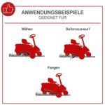 Scheppach Aufsitzrasenmäher MR230 6PS 61cm 150L Fangsack Hybrid-Start – Detailansicht