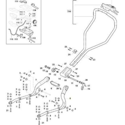 Unterer Teil SX Model1 lackiert – ORIGINAL Stiga 381007629/0