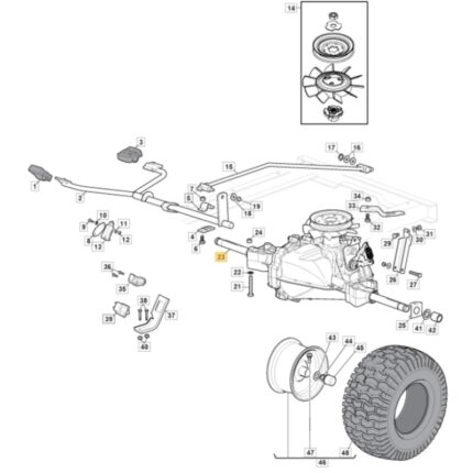 Hydrostatischer Antrieb ORIGINAL STIGA Rasentraktor FX PRO KW