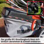 Benzin Rasenmäher mit Antrieb 51cm Schnittbreite 5,5 PS Elektrostart – Detailansicht
