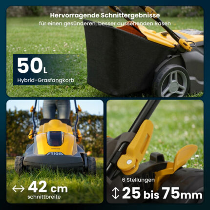 STIGA COMBI 344e Kit - Akku-Rasenmäher inkl. Akku und Ladegerät – Detailansicht