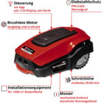 Einhell Mähroboter FREELEXO 1200 LCD BT 1x5,2Ah Akku – Detailansicht