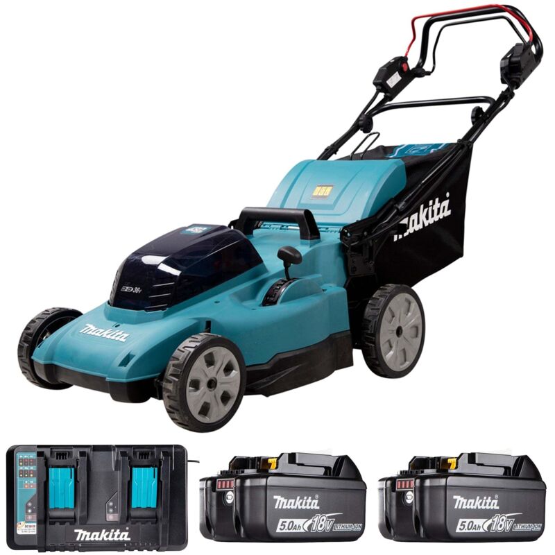 156650428_1.jpg Rasenmäher Makita DLM481PT2 18V x 2 5Ah