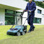 Makita UV001GZ Akku-Vertikutierer – Detailansicht
