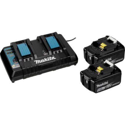Makita Akku-Rasenmäher DLM463PT2, 2x18V, 2x 5,0 Ah und Doppelladegerät – Detailansicht
