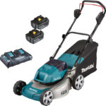 Makita Akku-Rasenmäher DLM463PT2, 2x18V, 2x 5,0 Ah und Doppelladegerät – Detailansicht