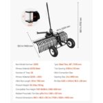 Mophorn Rasentraktor Heuharke 1219 mm, Heurechen mit 24 Zinken – Detailansicht
