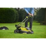Ryobi 18V Bürstenlose Rasenmäher grün und grau 40 cm – Detailansicht