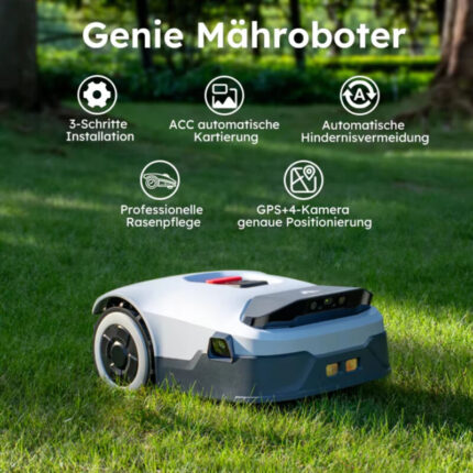 Leistungsstarker Mähroboter ANTHBOT Genie 600 AI, Bis 900 m² – Detailansicht
