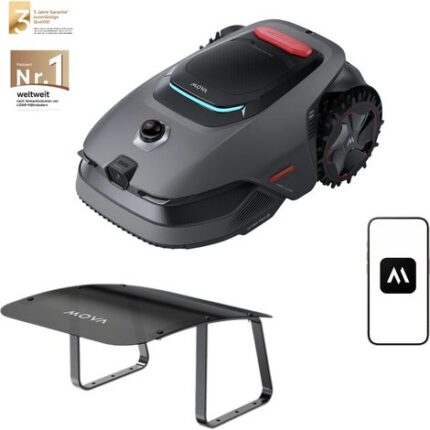 MOVA LiDAX Ultra 1200 Mähroboter mit Garage – Detailansicht