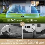 MOVA LiDAX Ultra 1200 Mähroboter mit Garage – Detailansicht