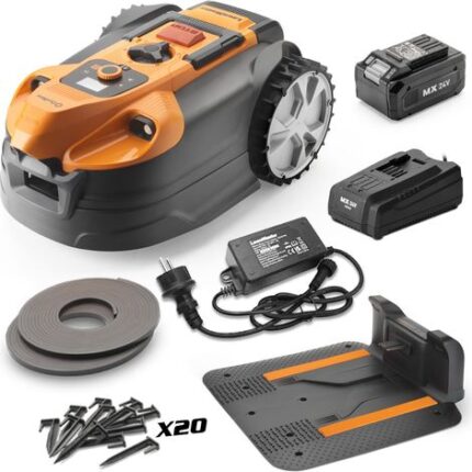 Autonomer kabelloser 24V Rasenmäher-Roboter mit Begrenzungskreis und – Detailansicht