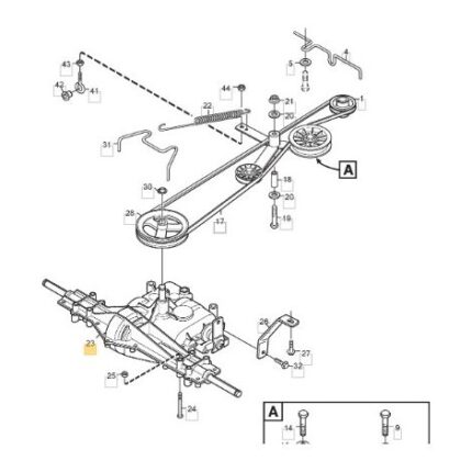 Getriebe für Rasentraktor 2105M XM110 ORIGINAL STIGA 1134-4847-01 – Detailansicht