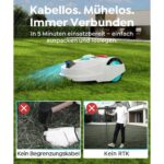 YARDCARE M800Plus Mähroboter ohne Begrenzungskabel Empf.800m² – Detailansicht