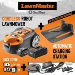Autonomer 24V Rasenroboter mit Ladestation – Detailansicht